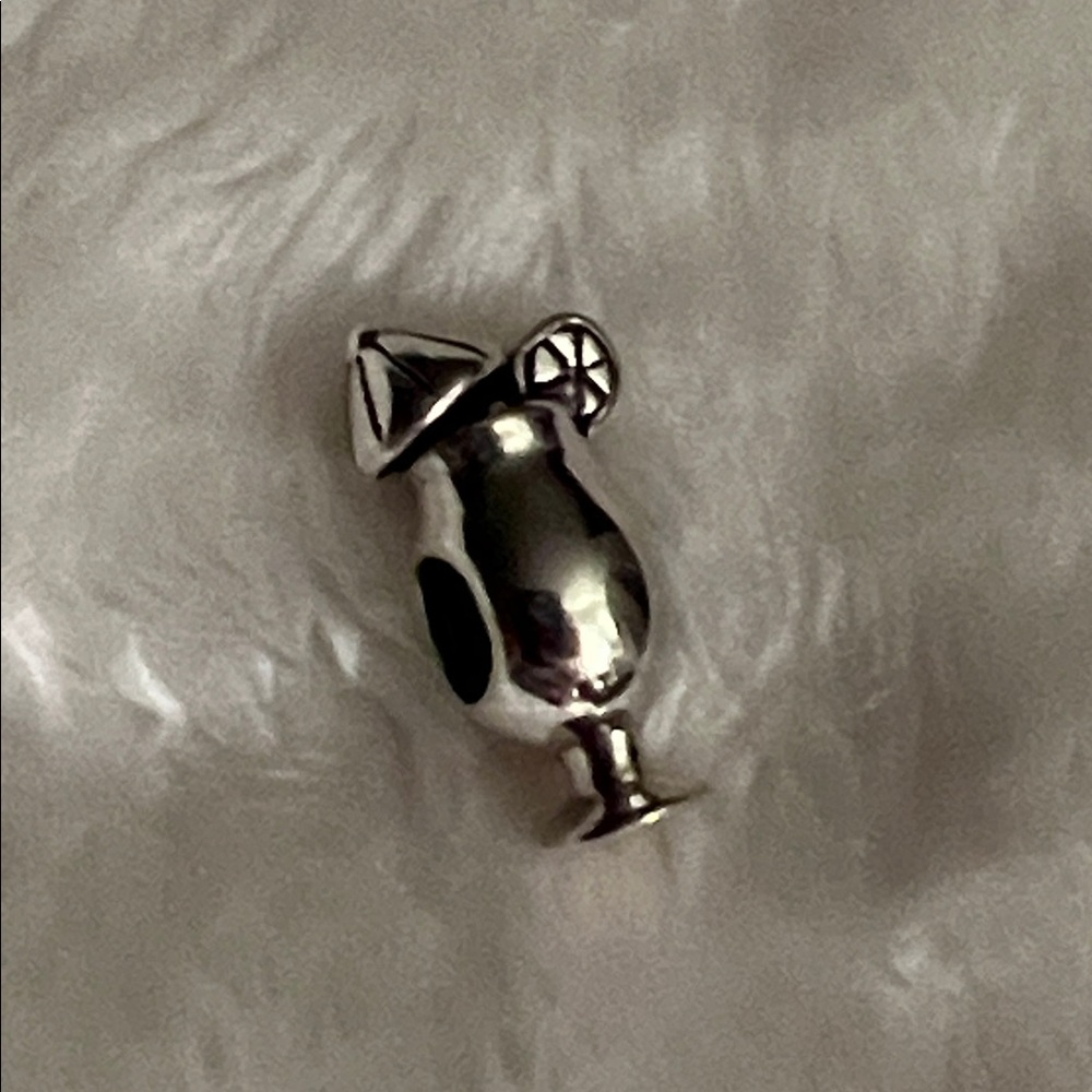 LK NW 🍹 STAMPED 925 STERLING SILVER TALL UMBRELLA DRINK COCKTAIL BRACELET CHARM - Picture 4 of 12